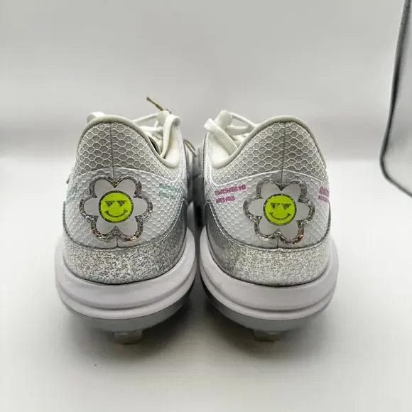 Adidas ID1664 adizero PureHustle 3 Sis B Women sz 9 Metal Baseball Cleat White - Picture 7 of 12